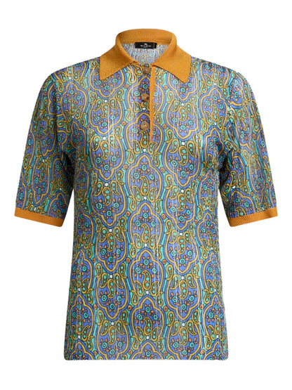 Printed Knitted Polo Shirt