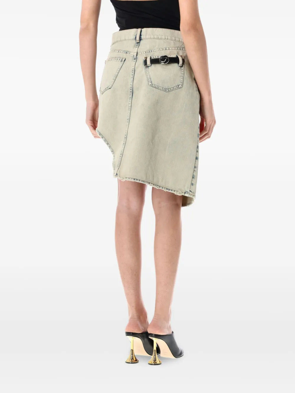 Asymmetrical Denim Skirt