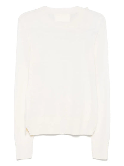 Floral-Appliqué Sweater