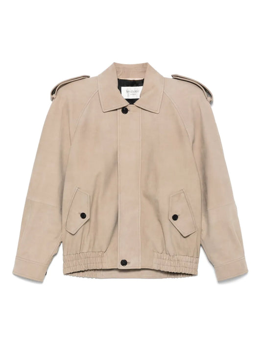 Suede Bomber Jacket