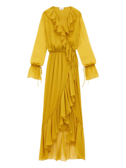 Ruffled Wrap Dress