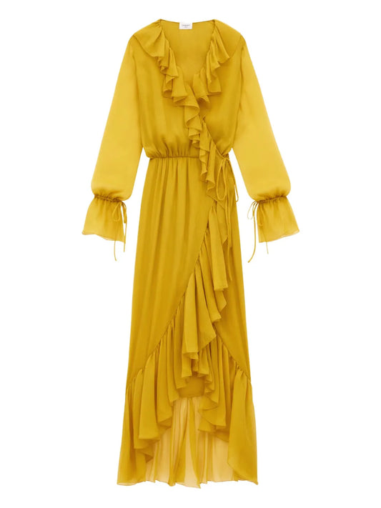 Ruffled Wrap Dress
