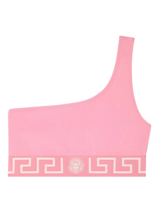 Greca Border One-Shoulder Bikini Top