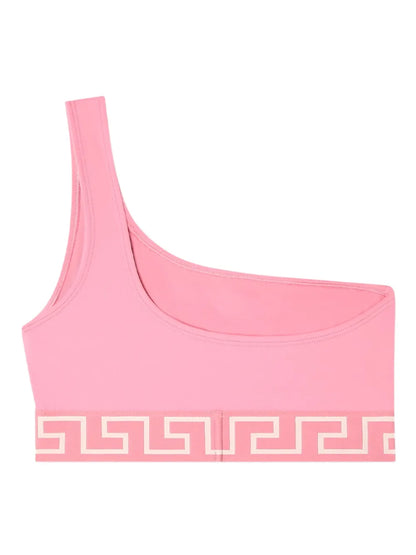 Greca Border One-Shoulder Bikini Top