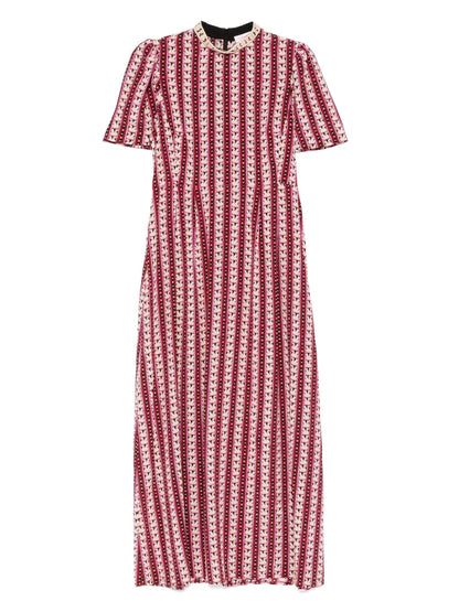 Graphic-Print Midi Dress