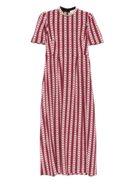 Graphic-Print Midi Dress