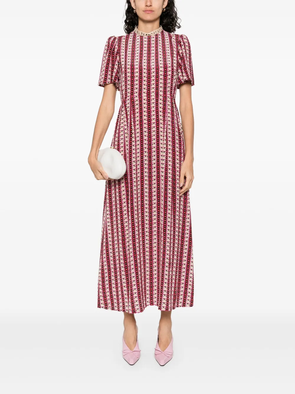 Graphic-Print Midi Dress