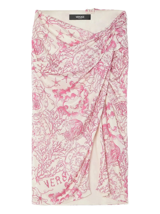 Underwater Barocco Draped Skirt