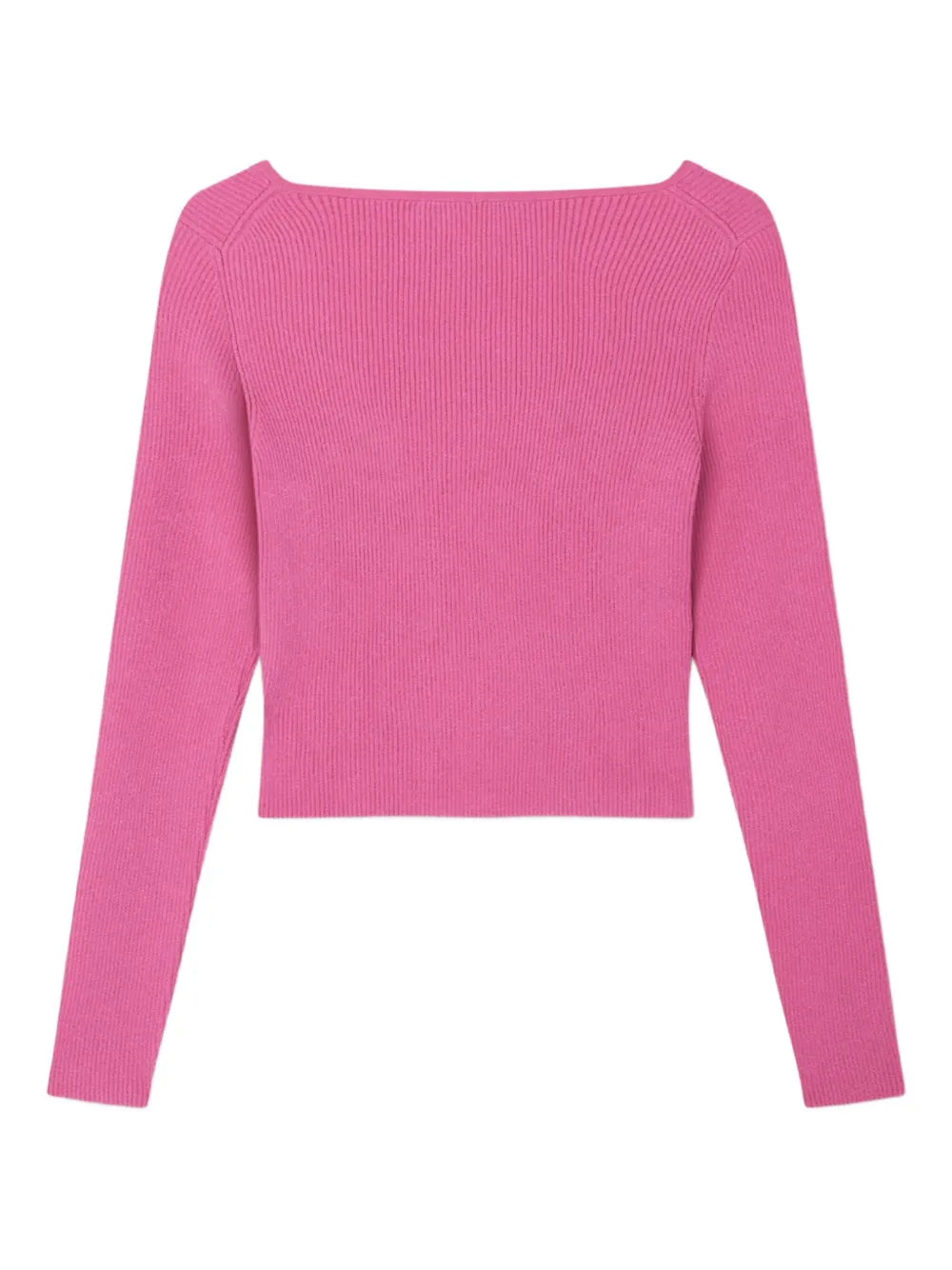 Safety Pin Ribbed-Knit Cardigan