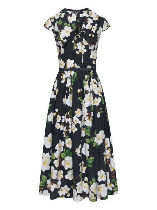 Printed Poplin Dress