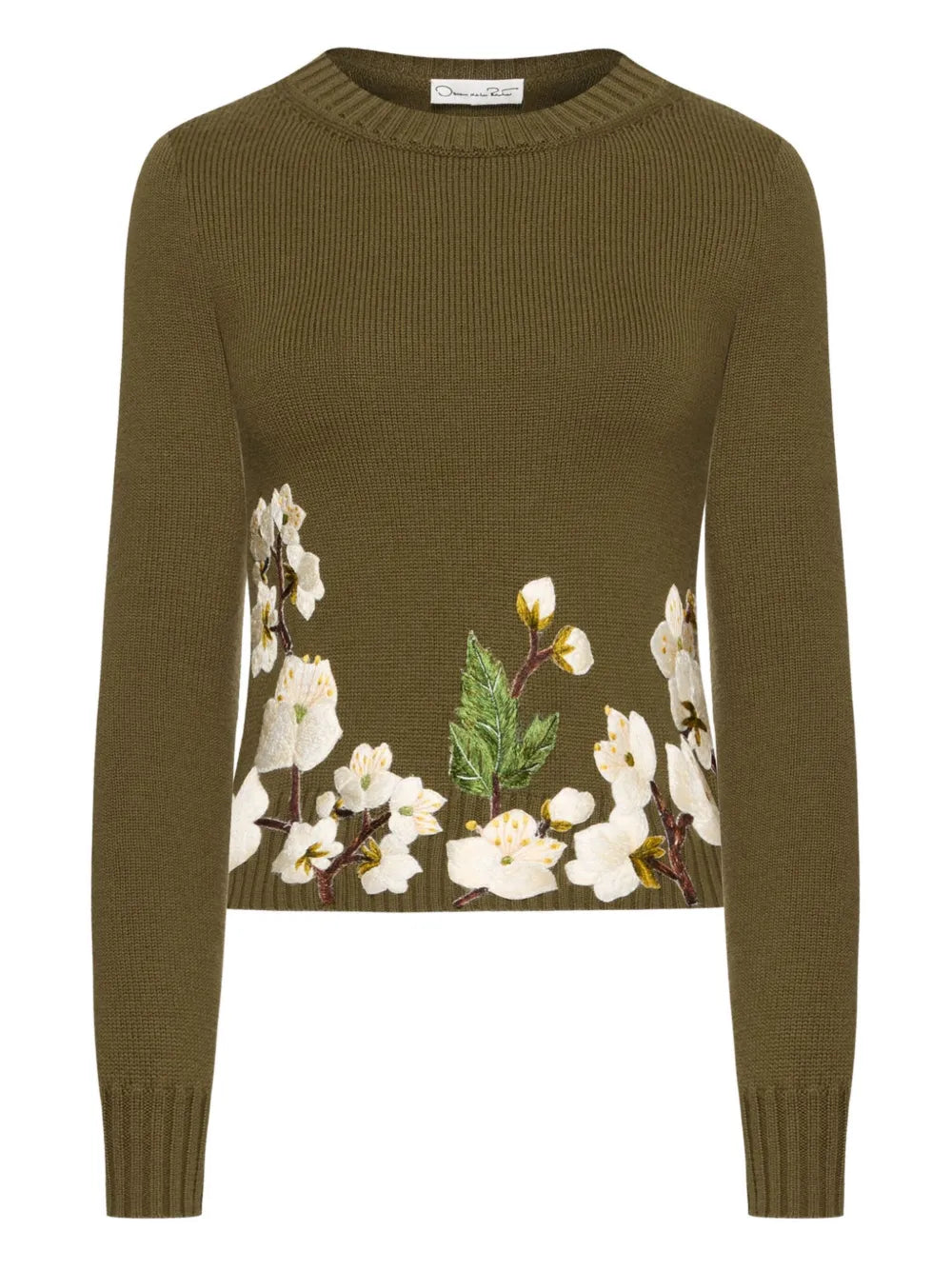 Floral-Embroidered Sweater