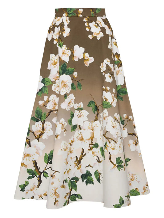Printed Poplin Skirt