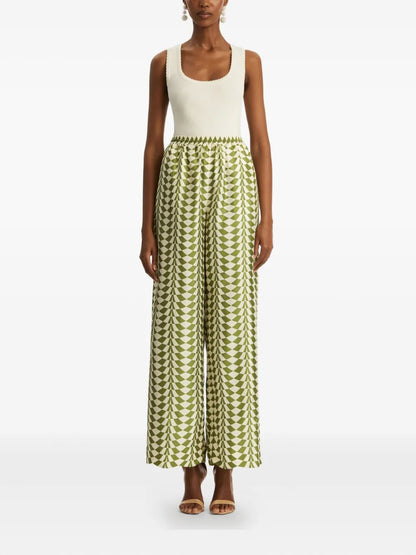 Geo Silk Trousers