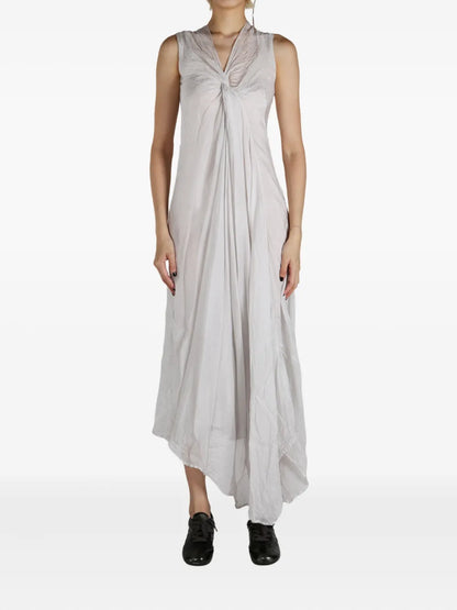 Draped Sleeveless Maxi Dress