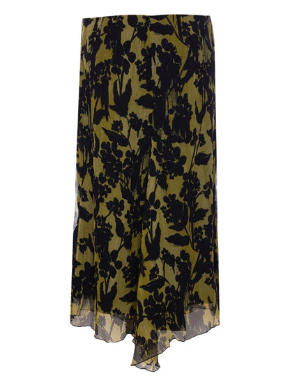 Silk Midi Skirt
