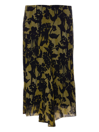 Silk Midi Skirt