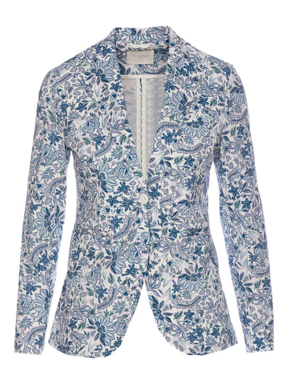 Floral-Print Blazer