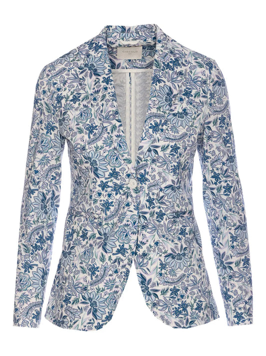 Floral-Print Blazer