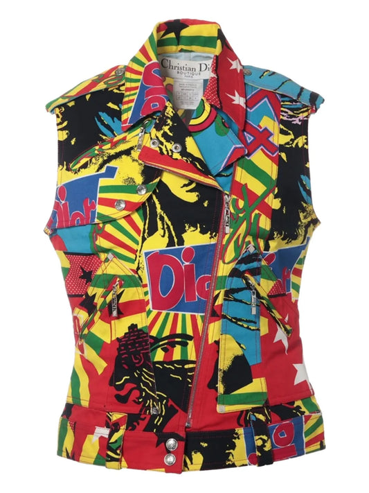 2004 Graphic-Print Cotton Vest