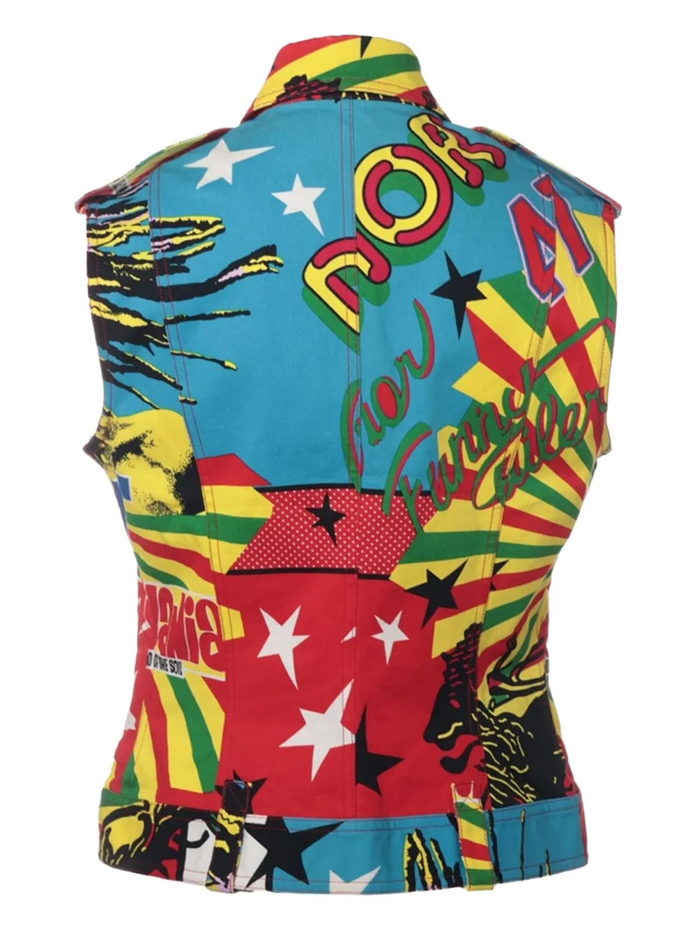 2004 Graphic-Print Cotton Vest