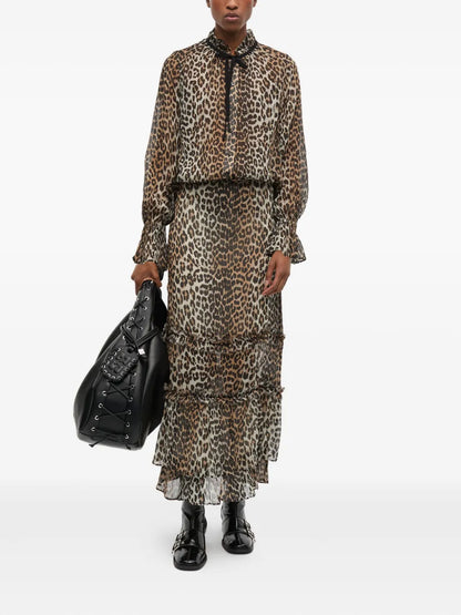 Leopard-Print Blouse