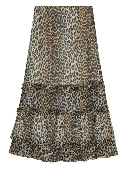 Leopard-Print Skirt