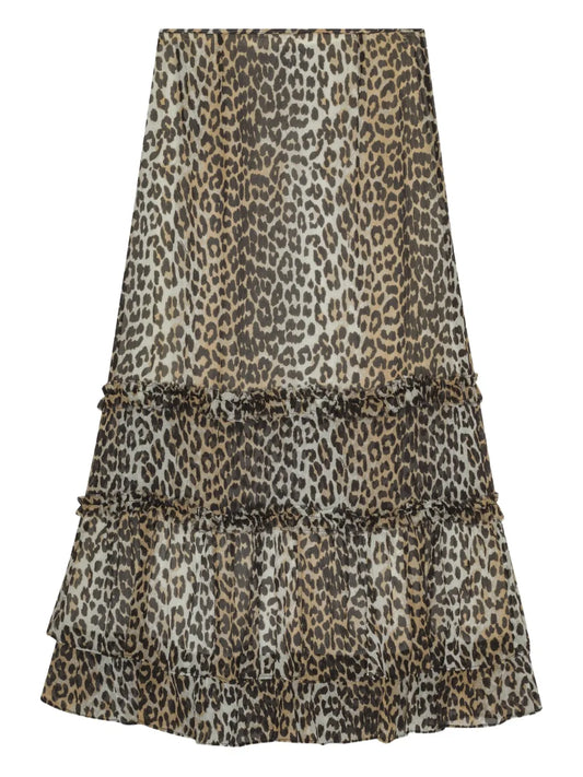 Leopard-Print Skirt