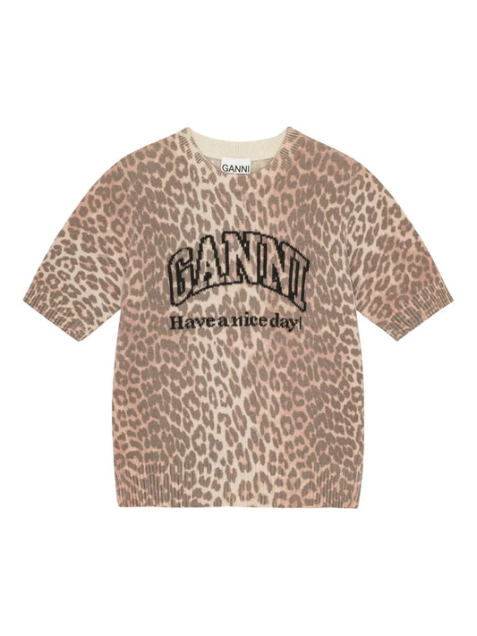 Intarsia-Knit Logo T-Shirt