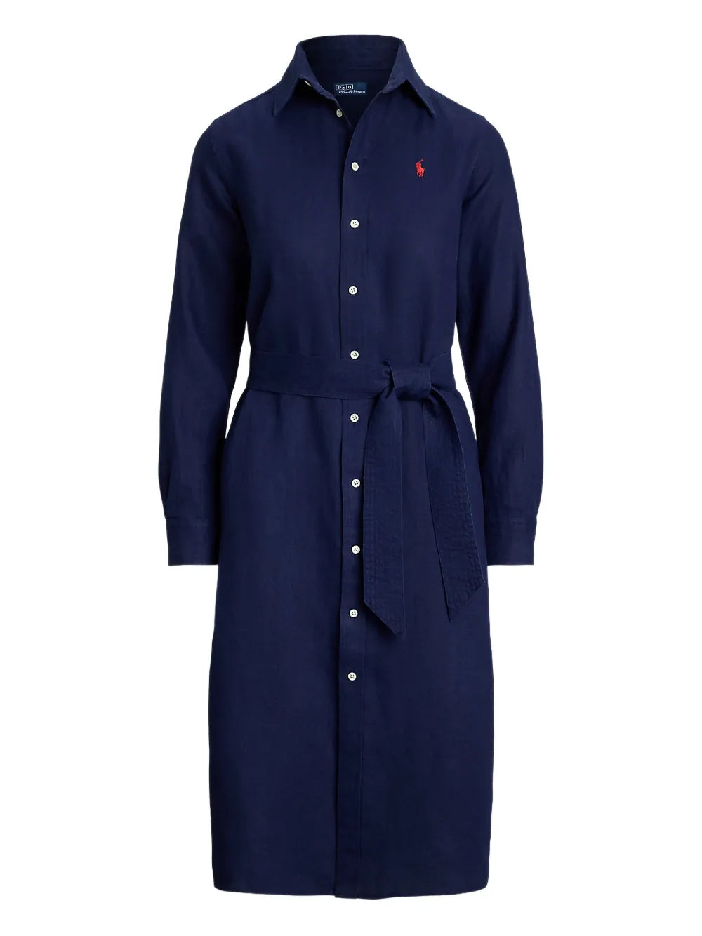 Button-Down Belted Shirtdress