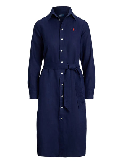 Button-Down Belted Shirtdress