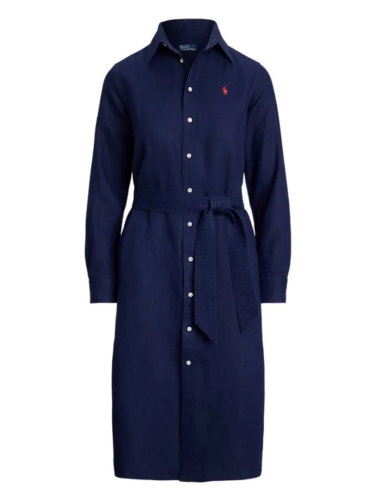 Button-Down Belted Shirtdress