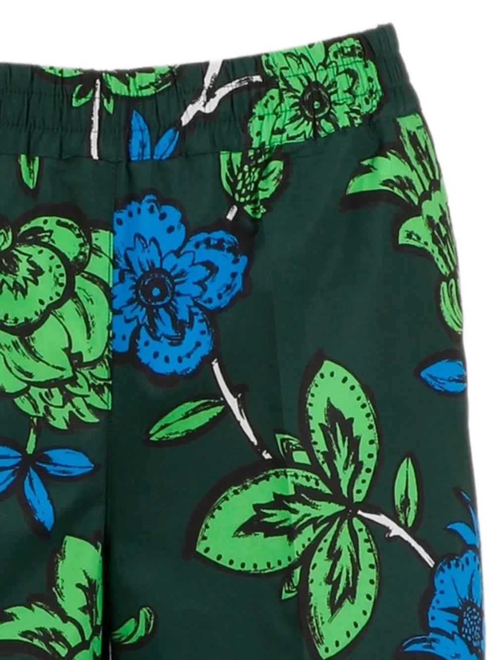 Floral-Print Cotton Trousers
