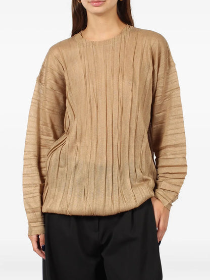 Crinkled-Effect T-Shirt