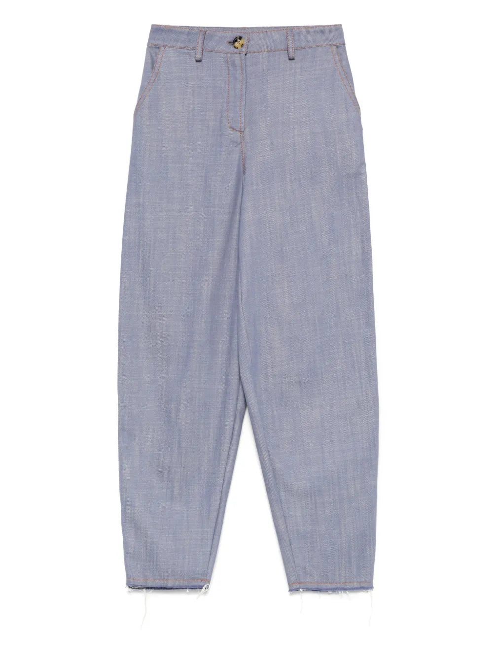Contrast-Stitching Jeans