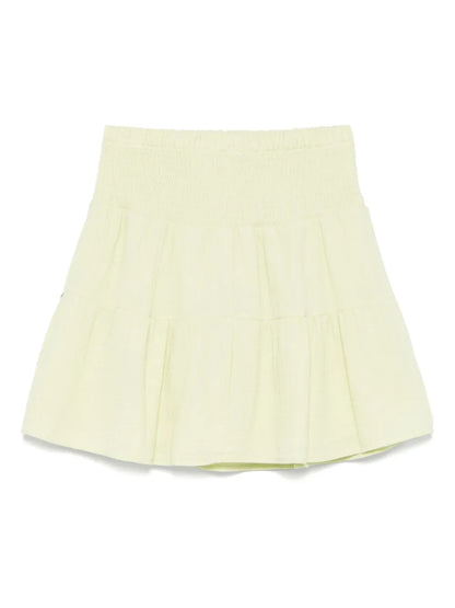 Smocked-Waist Mini Skirt