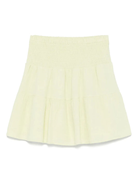 Smocked-Waist Mini Skirt