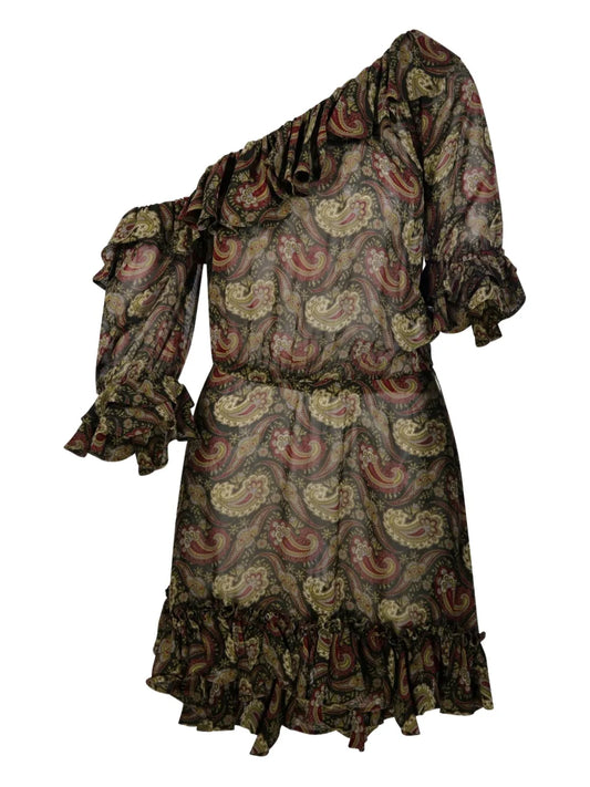 Paisley-Print Mini Dress