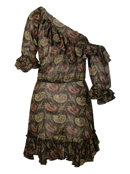 Paisley-Print Mini Dress