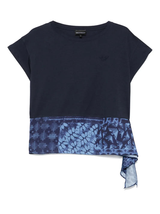 Draped-Detailed T-Shirt