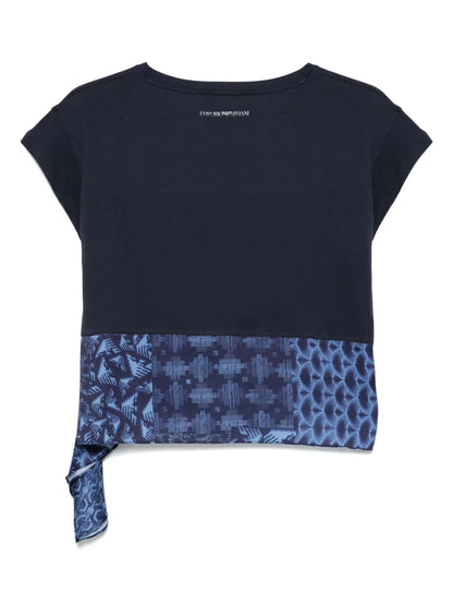 Draped-Detailed T-Shirt