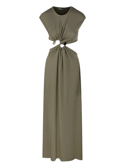 Twist-Detail Maxi Dress