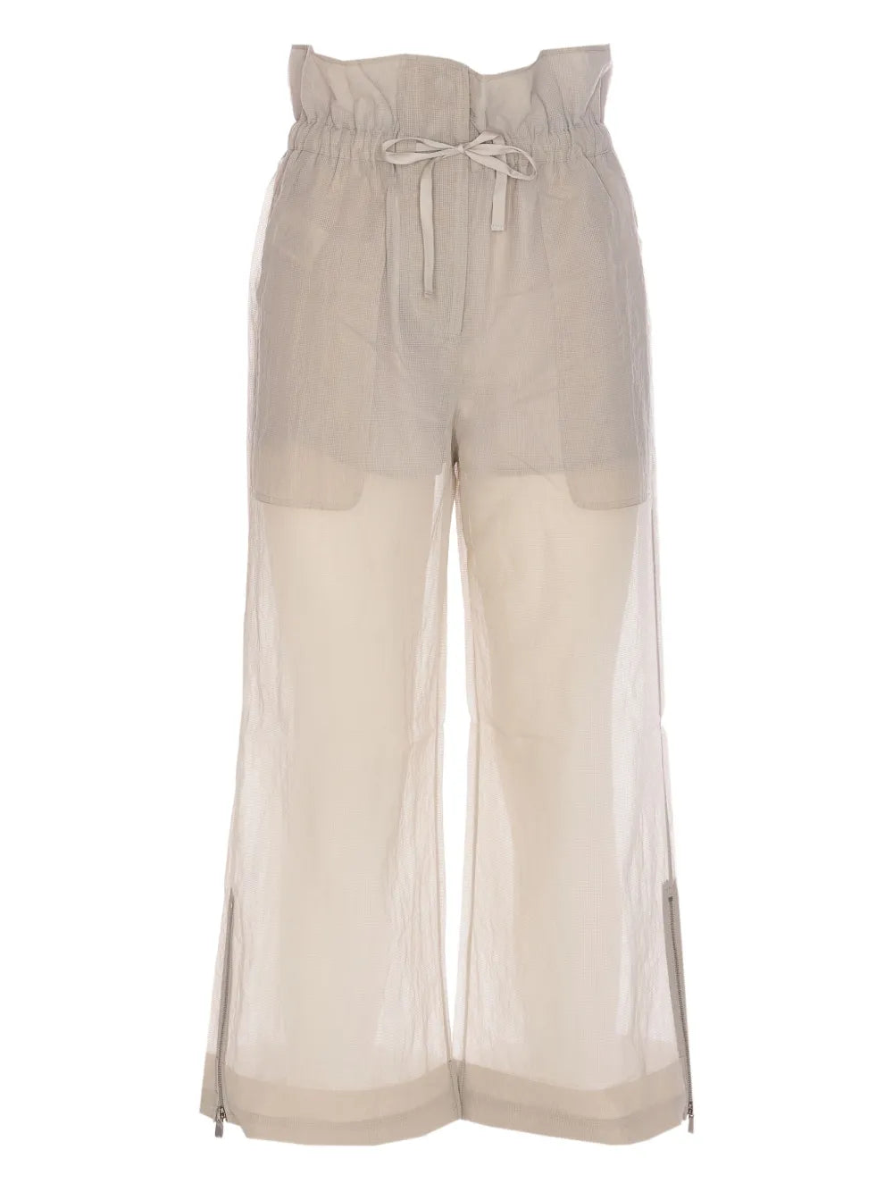 Drawstring Straight-Leg Trousers