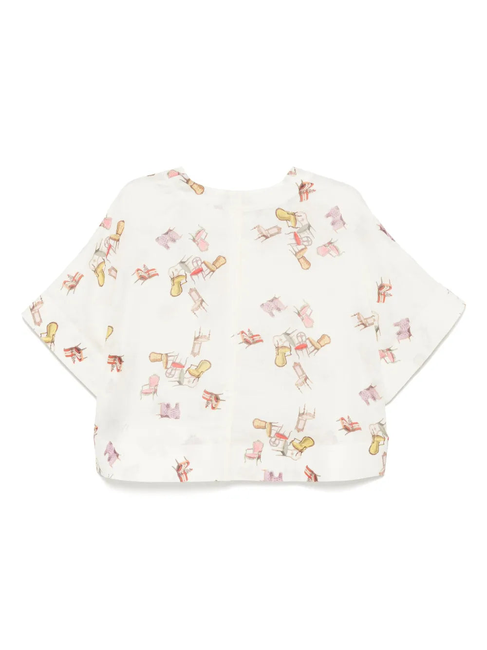 Graphic-Print Blouse