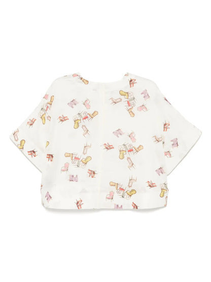 Graphic-Print Blouse