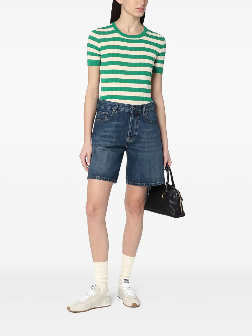 Striped Ribbed T-Shirt