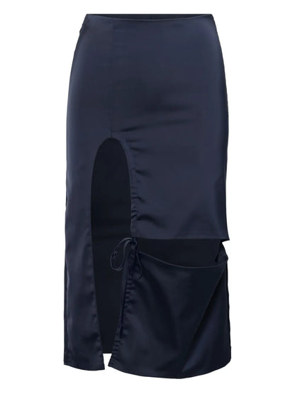 Satin Midi Skirt