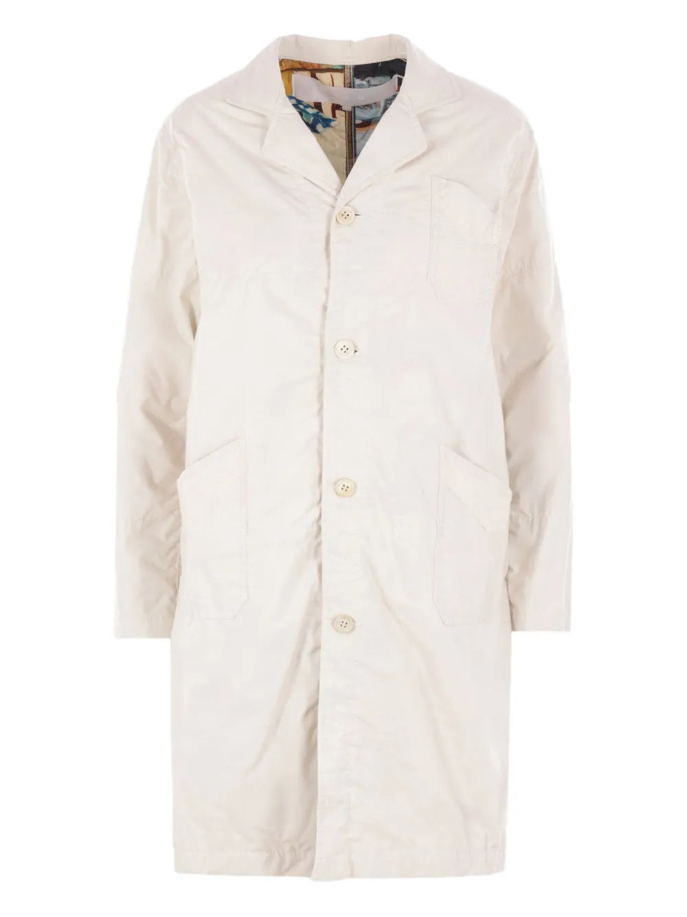 Notched-Collar Trench Coat