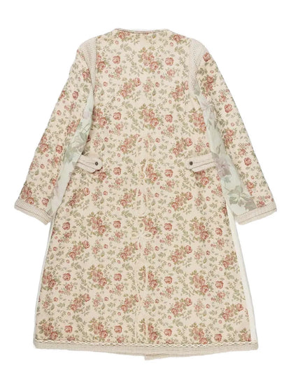 Floral-Print Parka Coat