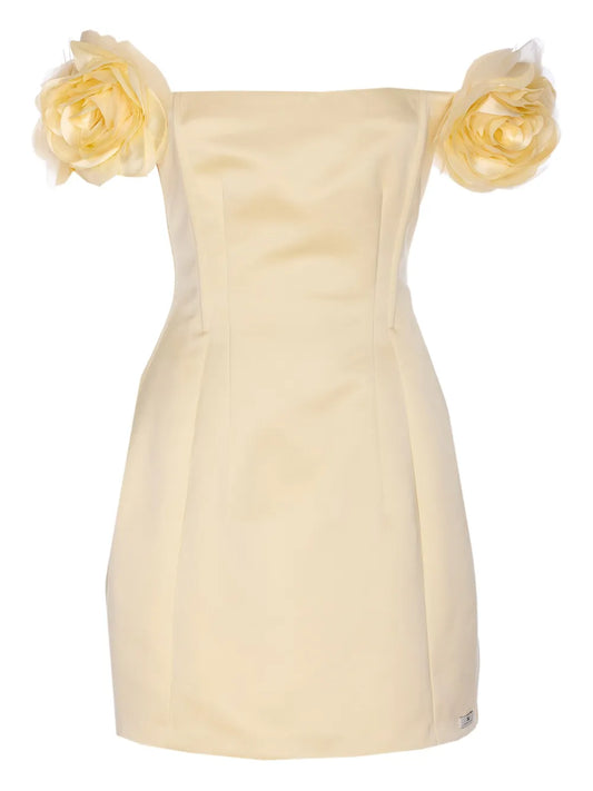 Floral-Appliqué Dress