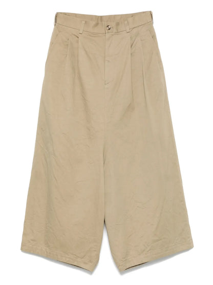 Cotton Pleated Trousers